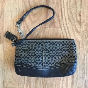Black and Gray Coach Wristlet in Great Condition!